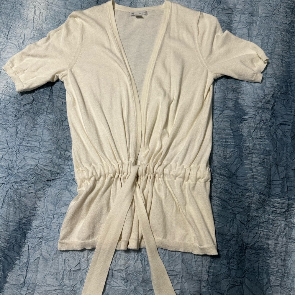 47. GAP Cream Knit Cardigan